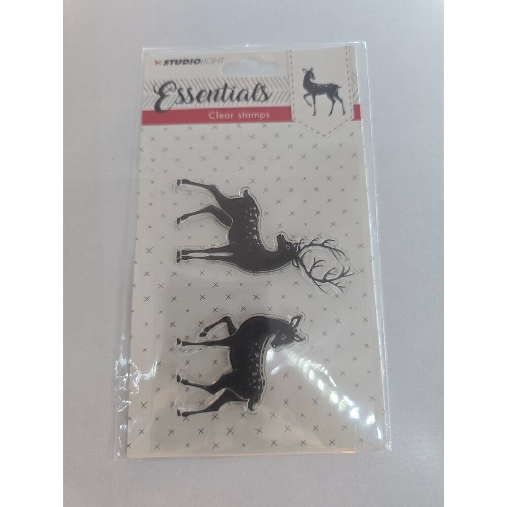 Studio Light Essentials Deer Stag Doe Clear Stamps STAMPSL299 NEW